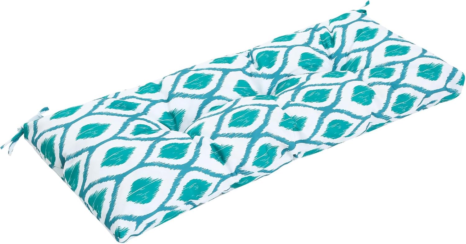 Outdoor Bench Cushion Waterproof, Tufted Bench Seat Cushion 42 x 15 Inch, Patio Wicker Indoor Seat Pads for Outside Garden Patio Balcony