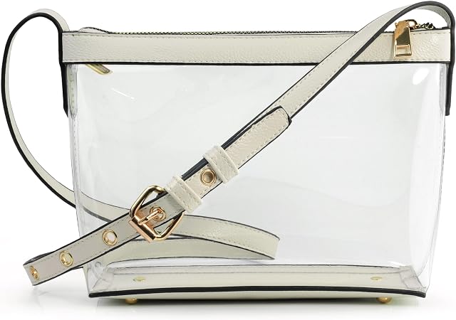Sac transdermique transparent avec tige en cuir végétalien