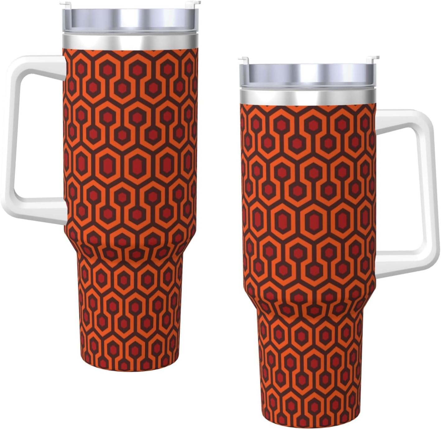 40 OZ Shining Overlook Print Ice Bully Cup with Handle Straw Lid Straw,Stainless Steel Tumbler Coffee Cup