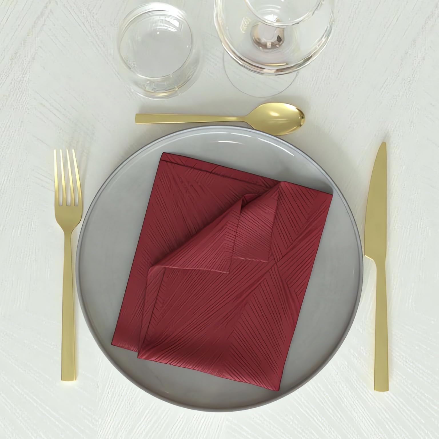 Soleil d'ocre, Luxury Red Napkins 45cm x 45cm x 3