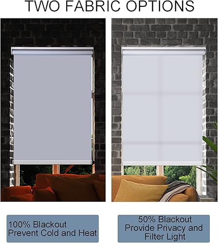 Miniatura 8 de Persianas enrollables sin cordones 50  opacas hechas a medida color naranja fácil instalación para el hogar y la oficina