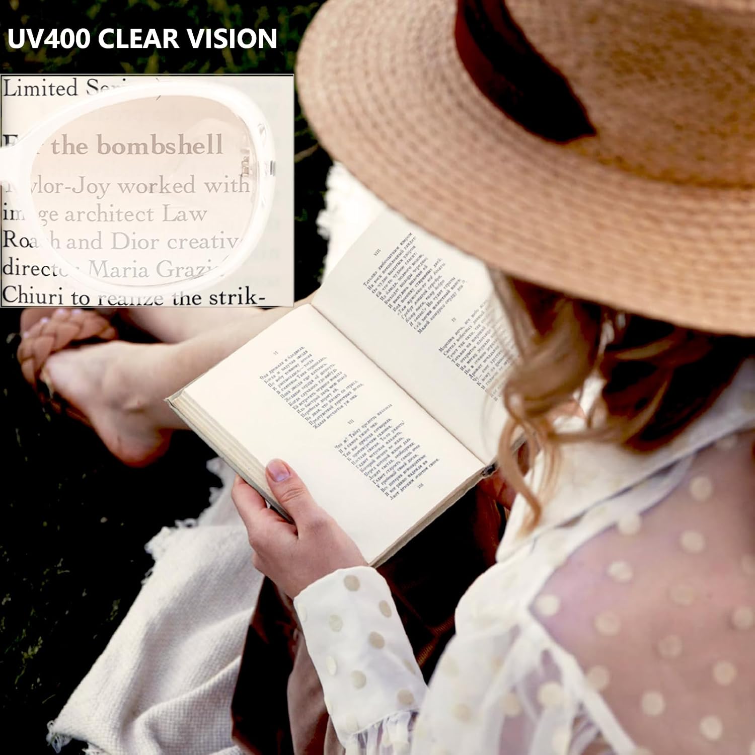 Oval Bifocal Reading Sunglasses for Women, Stylish UV400 Protection Reader Glasses for Outdoor Travel Driving - Image 4