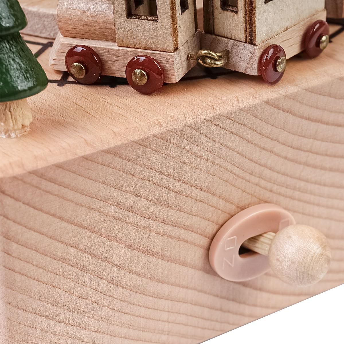 Carillon a Forma di Treno, Carillon in Legno di faggio con Cannone in re Maggiore, Regalo Artigianale in Legno per Compleanno, San Valentino, Natale, Decorazioni per la casa