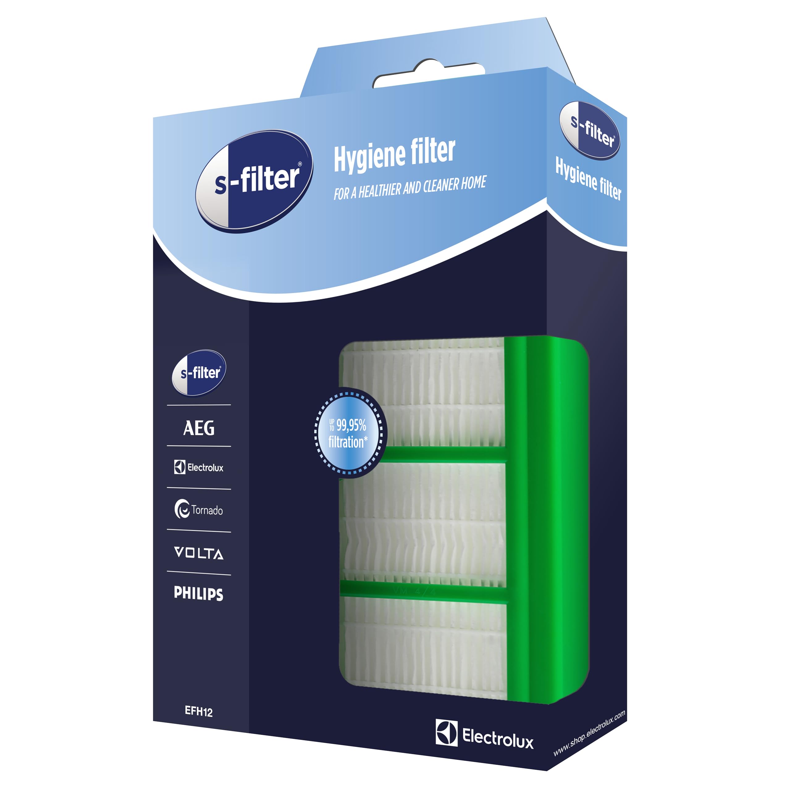 Electrolux EFH 12 Original Hygiene Filter for S-bag Vacuum Cleaners AEG and Philips, UltraSilencer, ClassicSilence