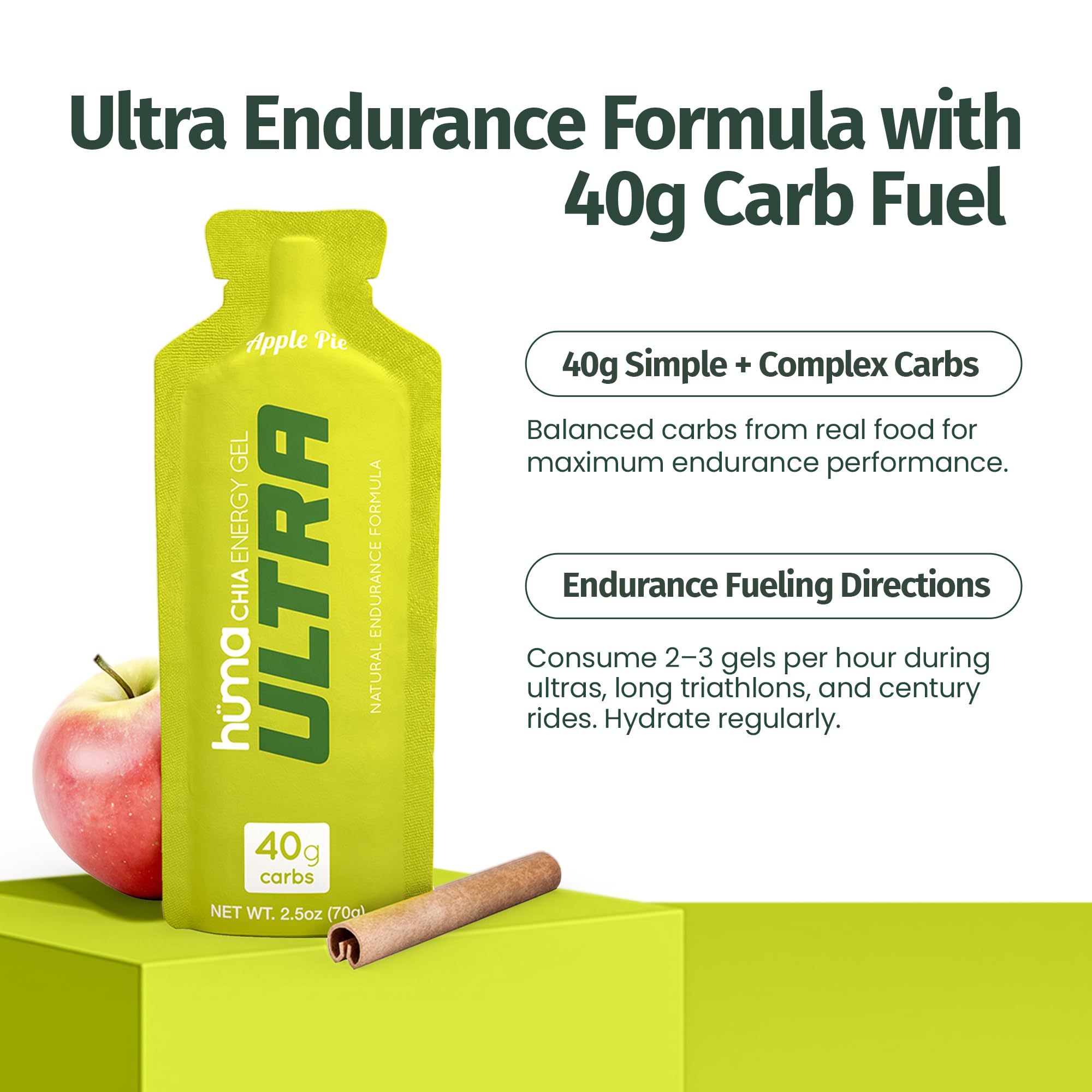 Huma Ultra Energy Gel, Apple Pie, 8 Gels — Amazon image 7