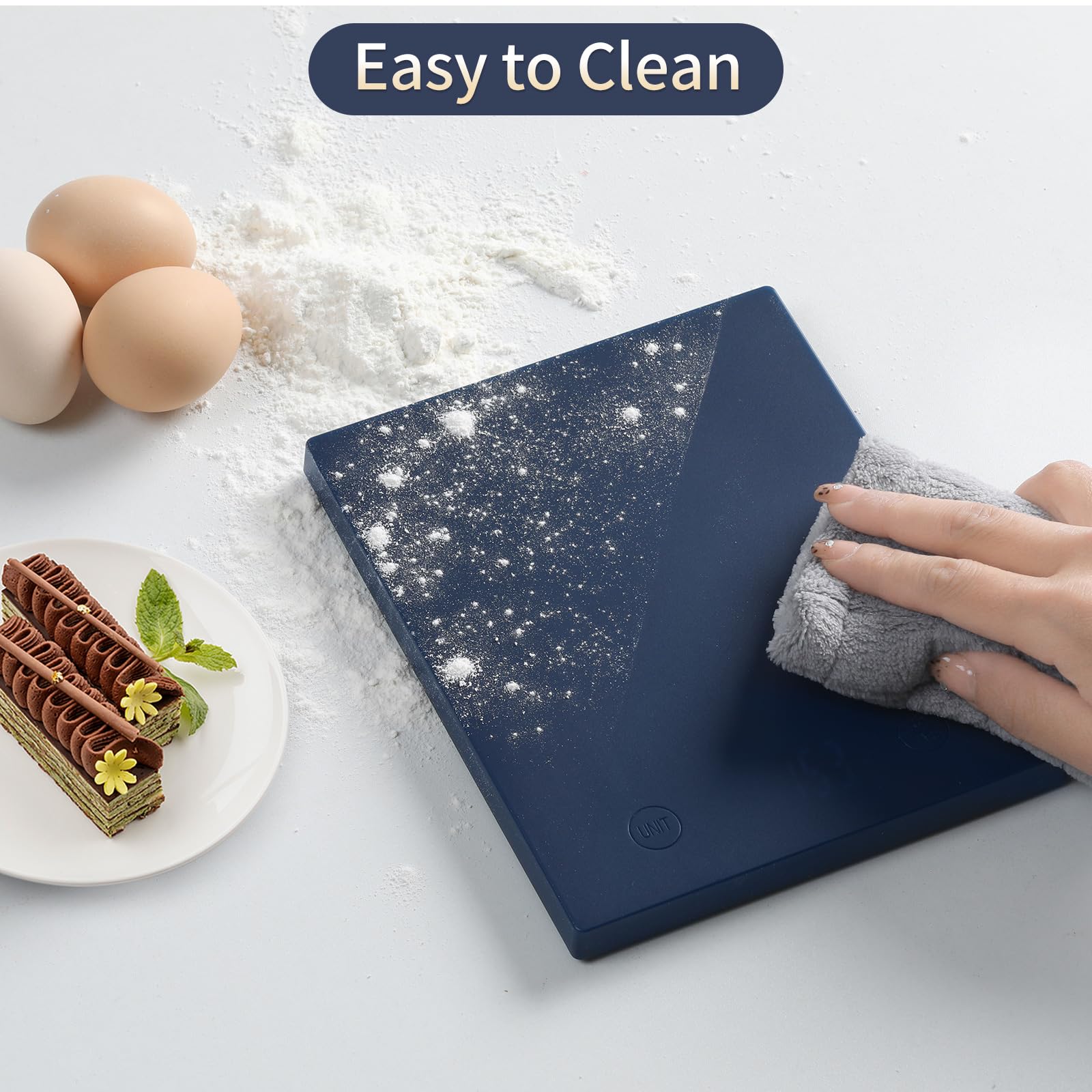 Homebuds Cyfrowa waga kuchenna 10kg, wysoka precyzja zapewniona przez profesjonalną fabrykę wag kuchennych SINCE 2001, waga kuchenna do gotowania i pieczenia, LED, 3*AAA w zestawie, Niebieska