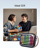 Vista 8 de Luxtude Funda transparente para unidad flash con etiquetas, organizador de estuche USB rígido, caja de almacenamiento USB con capacidad para 58