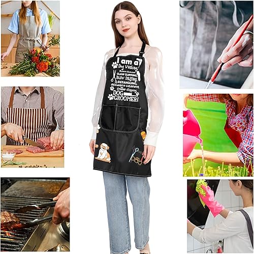 Miniatura 5 de JXGZSO Regalos para peluqueros para perros, delantal de peluquería para mascotas, delantal de peluquería para perros, regalos para estilista de