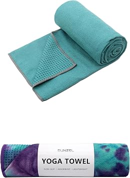Eunzel Yoga Towel Dark Cyan | Yoga Towel Green & Purple/PurpleBundle