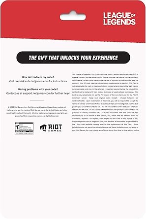 Amazon Com League Of Legends 10 Gift Card Na Server Only Online Game Code Video Games