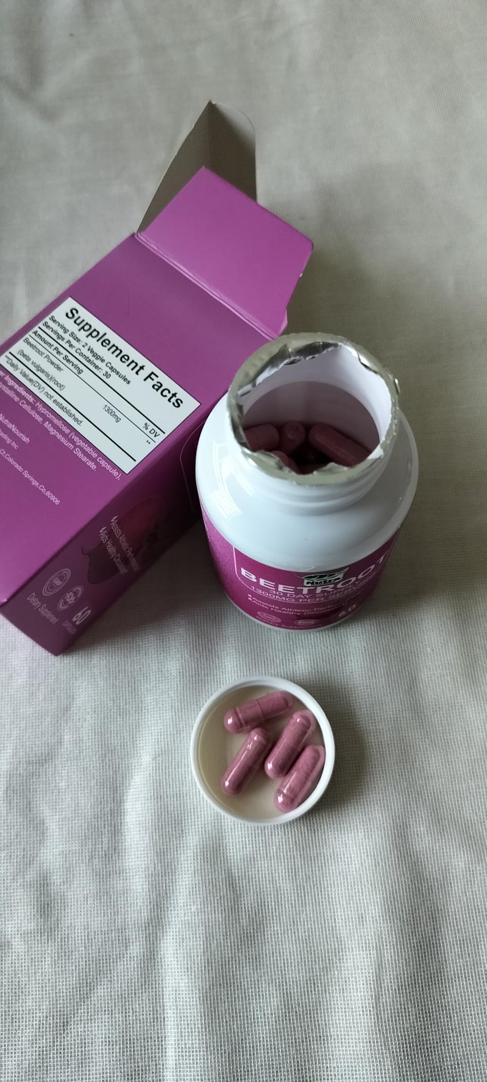 Beet Root Capsules Organic - 1300mg Beetroot Powder El Salvador | Ubuy