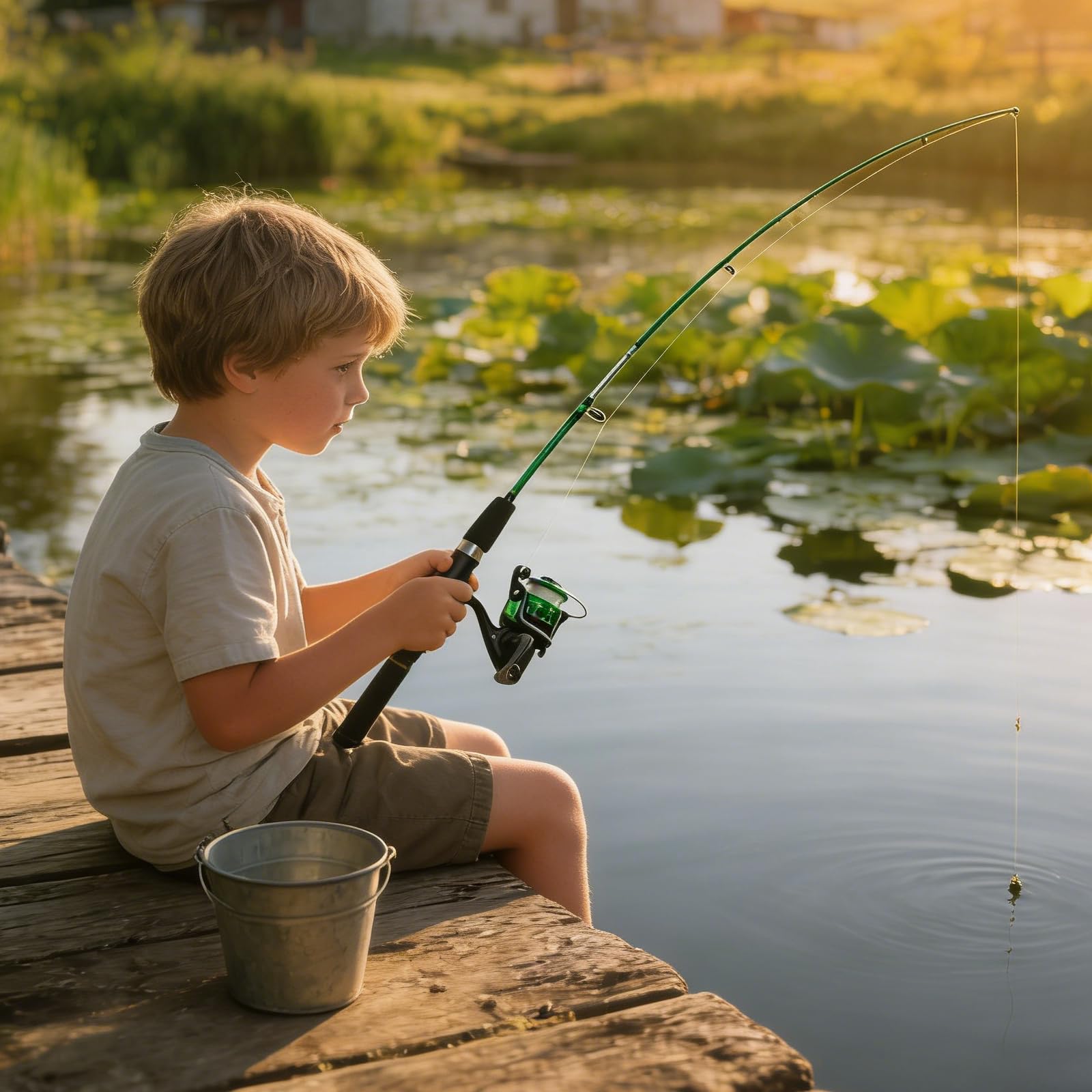 Lot De 2 Cannes À Pêche Télescopiques, Kit De Démarrage De Pêche pour Enfants 3-10 Ans