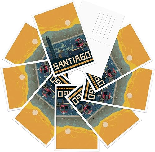 gaeaverse Santiago Chile Landscape Postcards Vintage Postcards 9pcSet World Cities Greeting Cards for Business World Travel Landscape Postcard Decor