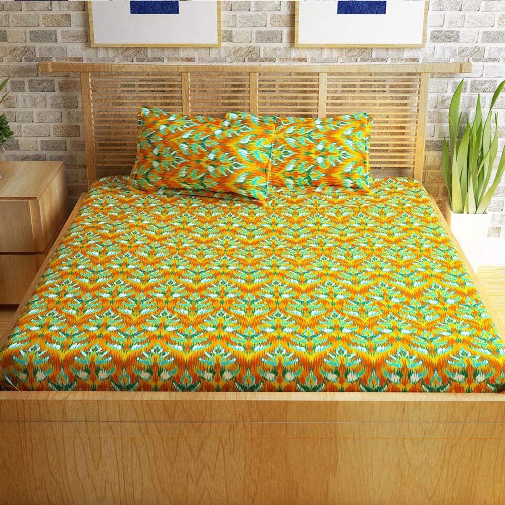 Story at HomeFlat Double Bedding Set, Multi-Colour, 225 X 250 Cm, Mg1511, 3 Pieces