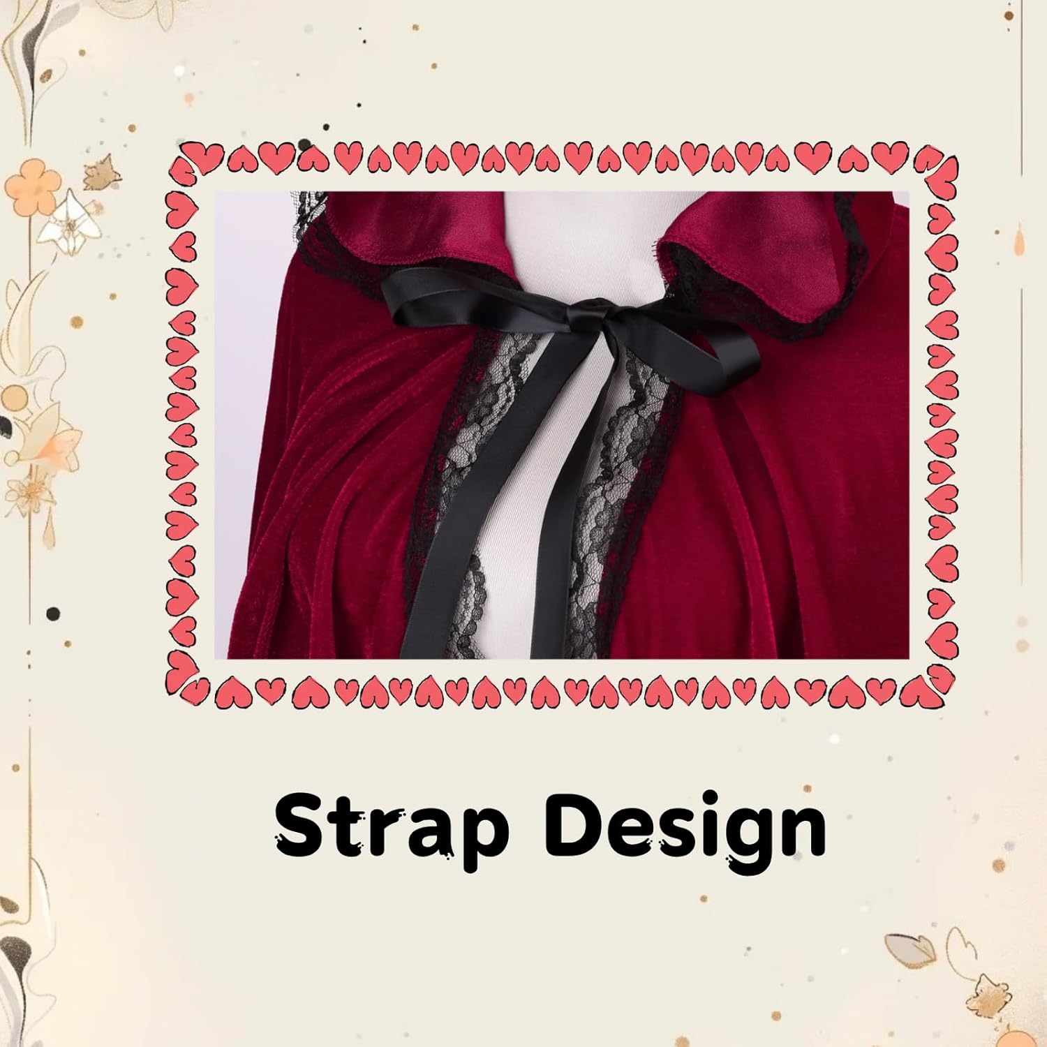 Colorful House Velvet Red Riding Hooded Velvet Cloak Halloween Christmas Cosplay Party Fancy Cape - Image 2