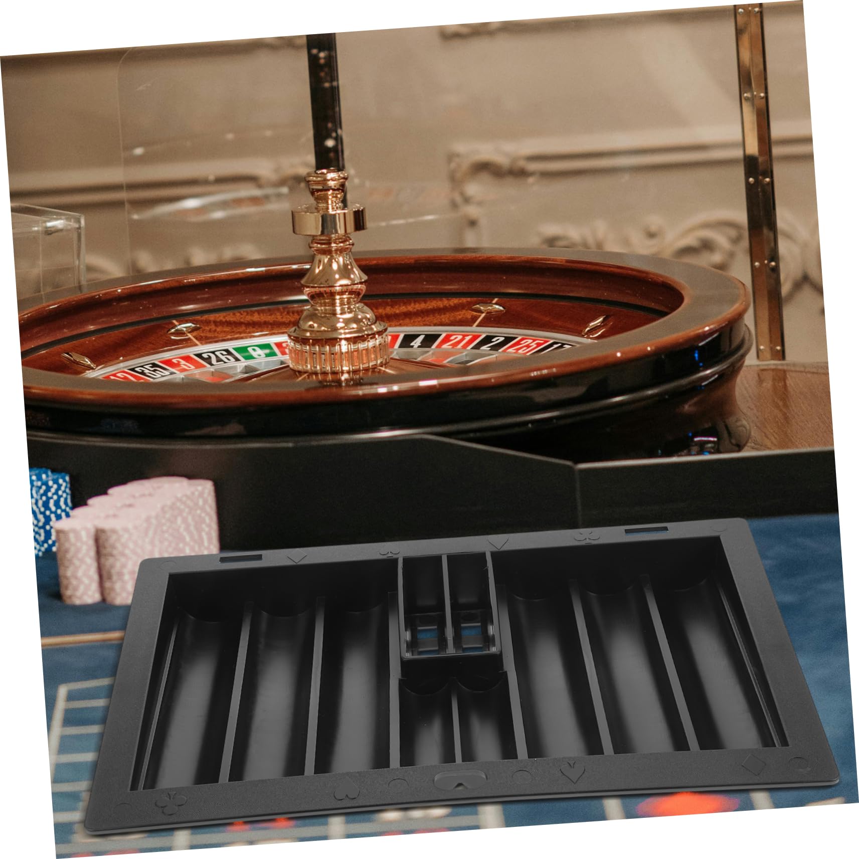 Yardwe Tragbarer Pokerchip Ständer Acryl Transparent Robuster Chiphalter Kompakt für Pokerfans Spielabende Vielseitiges Pokertablett zur Chipaufbewahrung und Transport