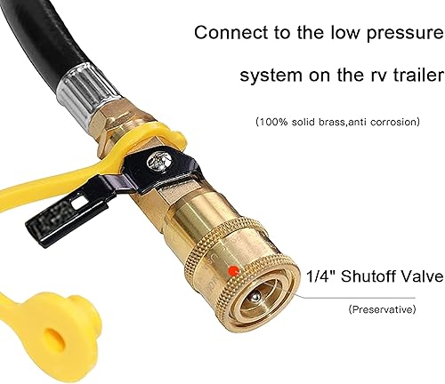 Miniatura 6 de GCBSAEQ Manguera de propano de conexión rápida de 6 pies con regulador, tanque de propano de gas de baja presión QCC1 a 14 pulgadas, adaptador de