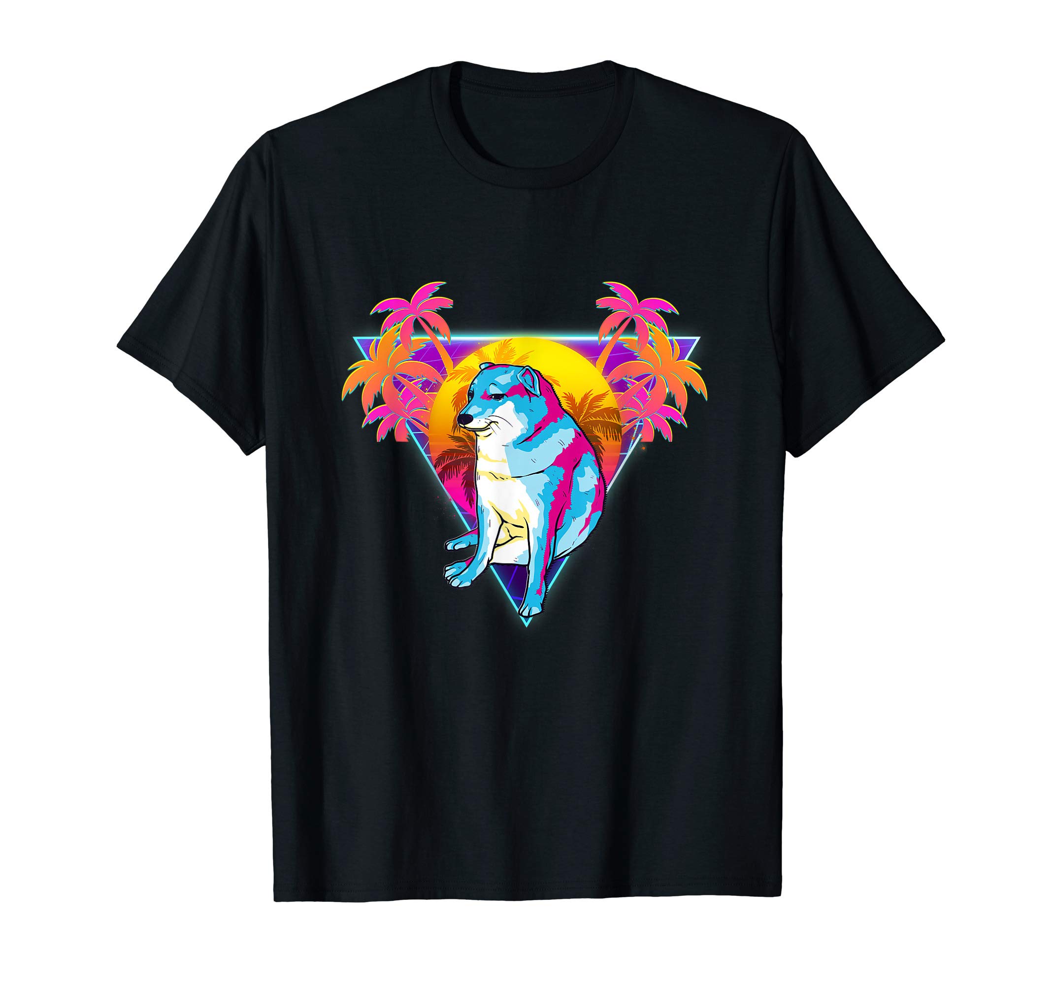 Cheems Dog Funny Shiba Inu Dank Meme 80s Retro Vaporwave T-Shirt for Men Women KidsOEKO-TEX STANDARD 100