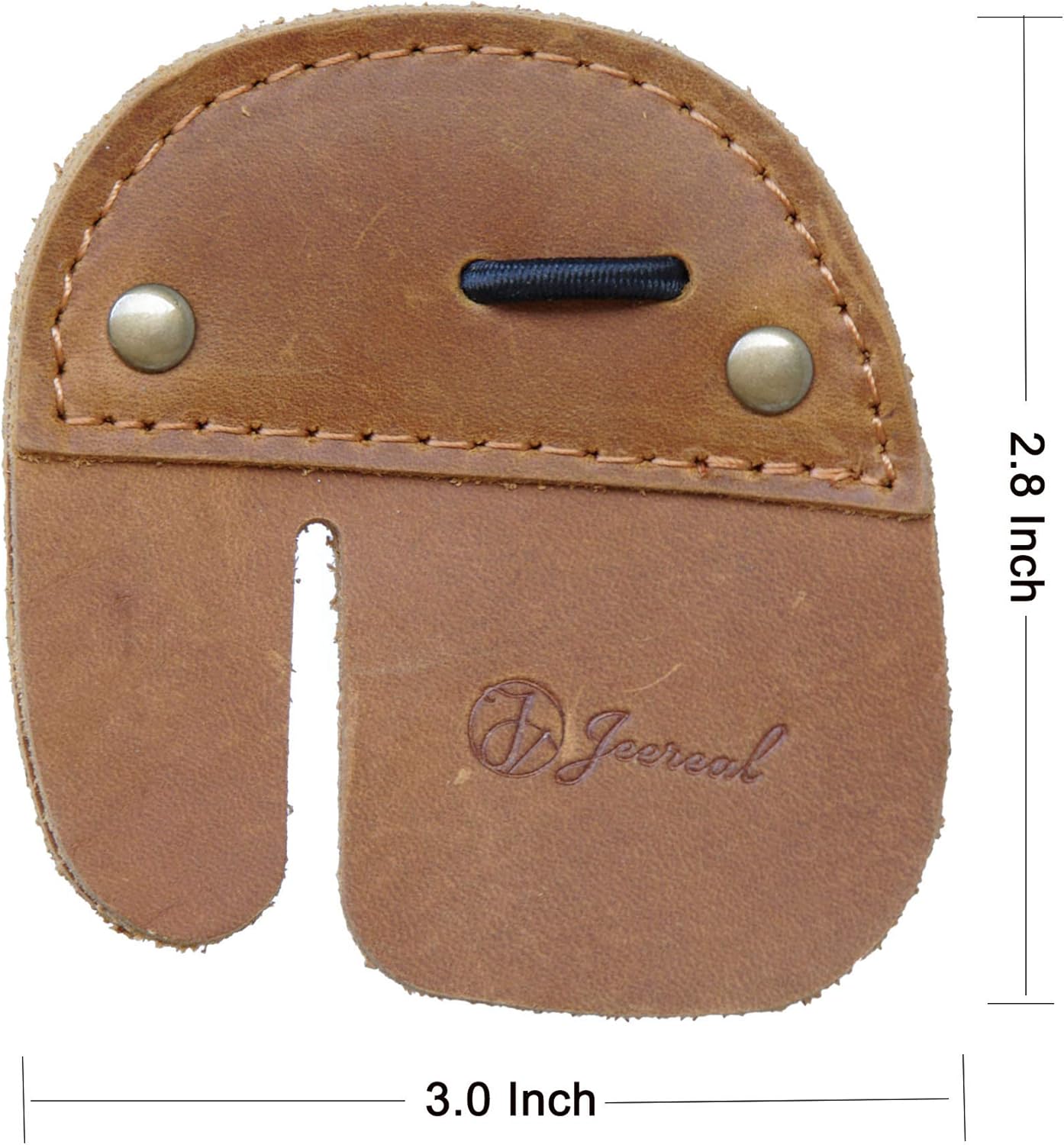 Jeereal Leather Archery Finger Tab,Fingers Protector, Shooting Practice Gear for Shooting Bow Arrow (Bourbon Brown) : Sports & Outdoors