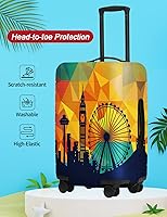 Vista 13 de URBEST Funda protectora para maleta, antiarañazos y suciedad, Otoño de vidrieras