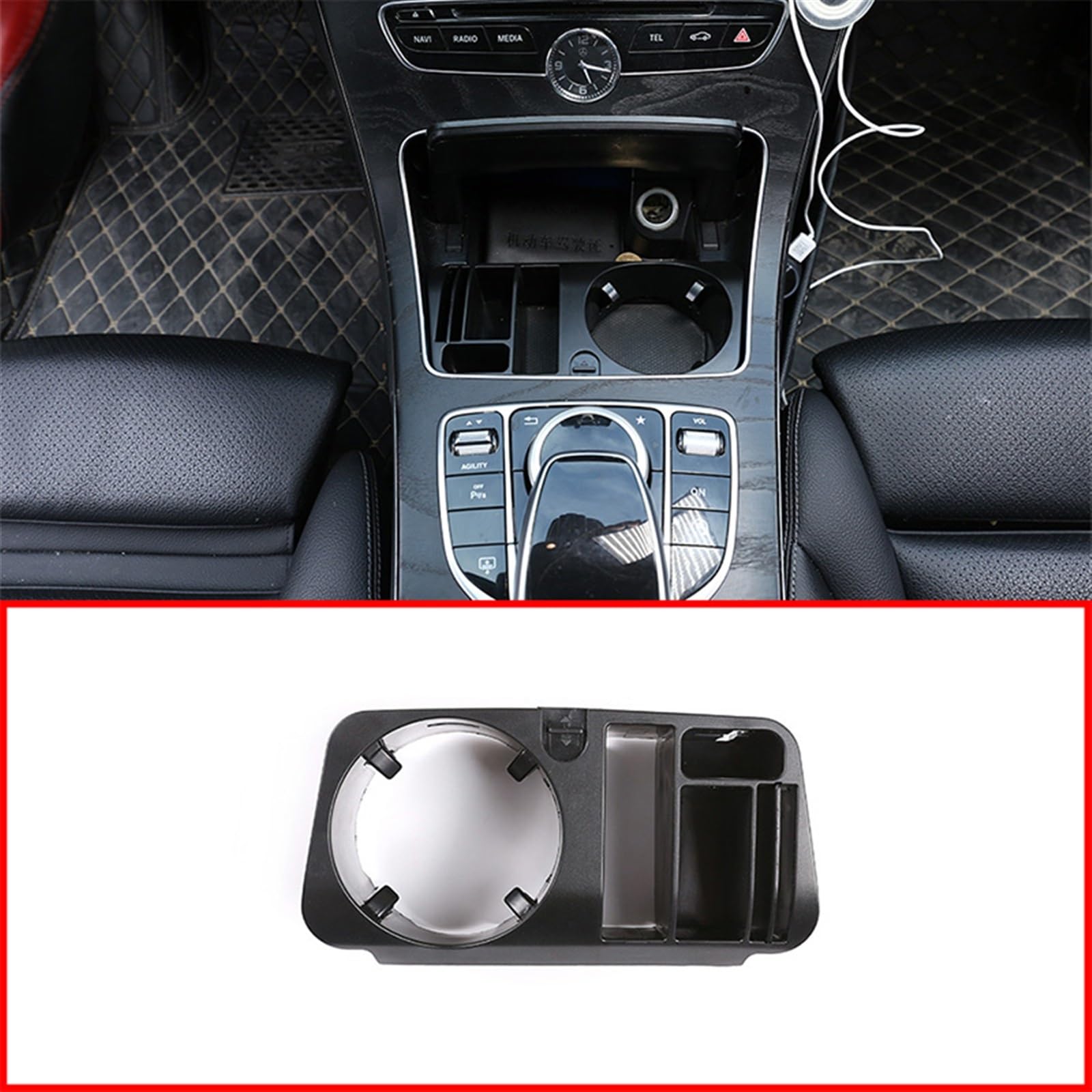 Per Benz CE Classe GLC W205 W213 X253 2015-2018. Accessori Per Auto | Portaoggetti Portaoggetti Centrale Portabicchieri Supporto Per Telefono Accessori Per Auto