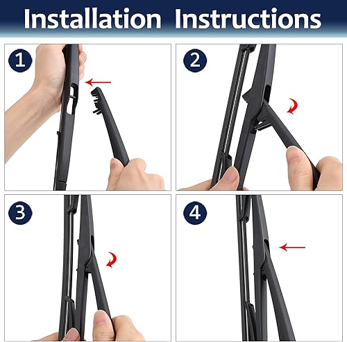 Miniatura 5 de X AUTOHAUX Juego de brazos de limpiaparabrisas trasero para Mazda 3 Hatchback 05-07