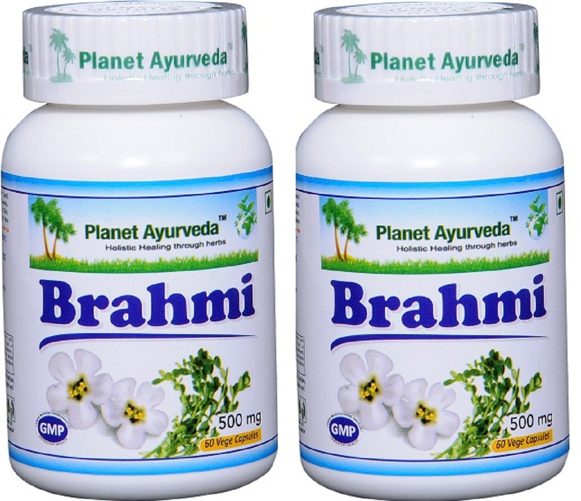 Brahmi, 500mg Veg Capsules - 2 Bottles