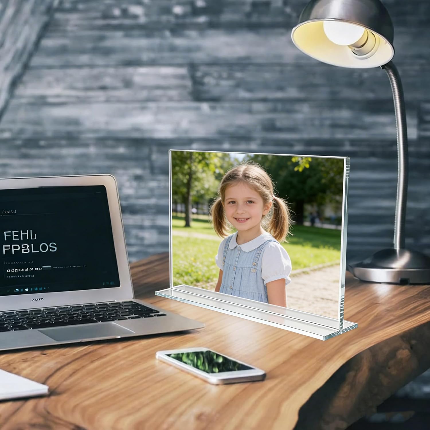 FixtureDisplays? 1PK 17 x 11" Clear Acrylic Sign Holder for Tabletops, Horizontal Table Tent Frame Photo Sign Menu, Bottom Insert 11193-2-17X11-NF Peel Off Protective Film (White) Before use.