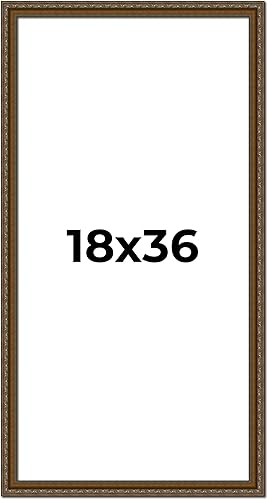 Miniatura 261 de Marco de fotos completo de madera dorada envejecida de 16 x 20 pulgadas con plexiglás acrílico UV, parte trasera de tablero de espuma y accesorios