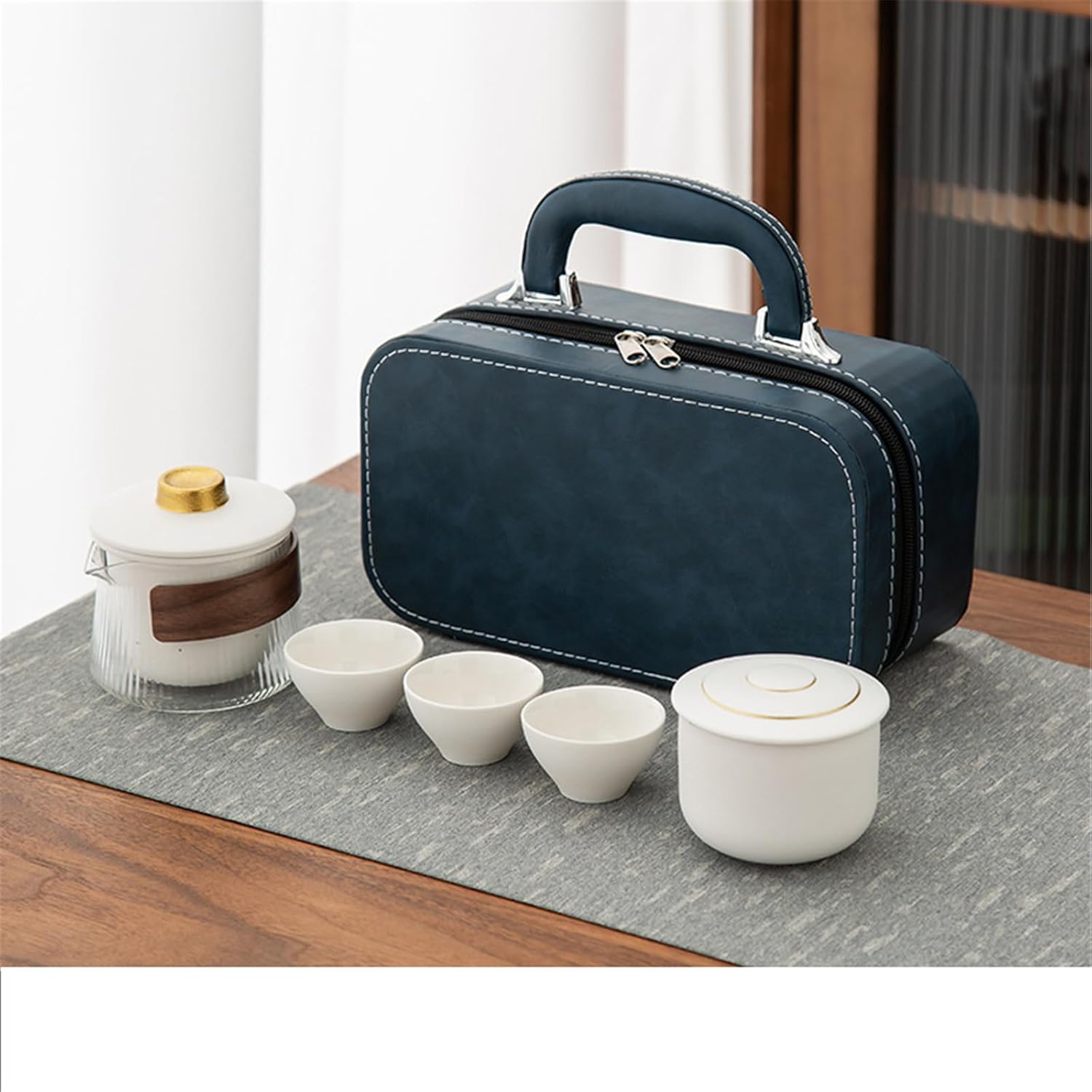 Ceramic Teapot with Tea Canister Tea Set-Sets3