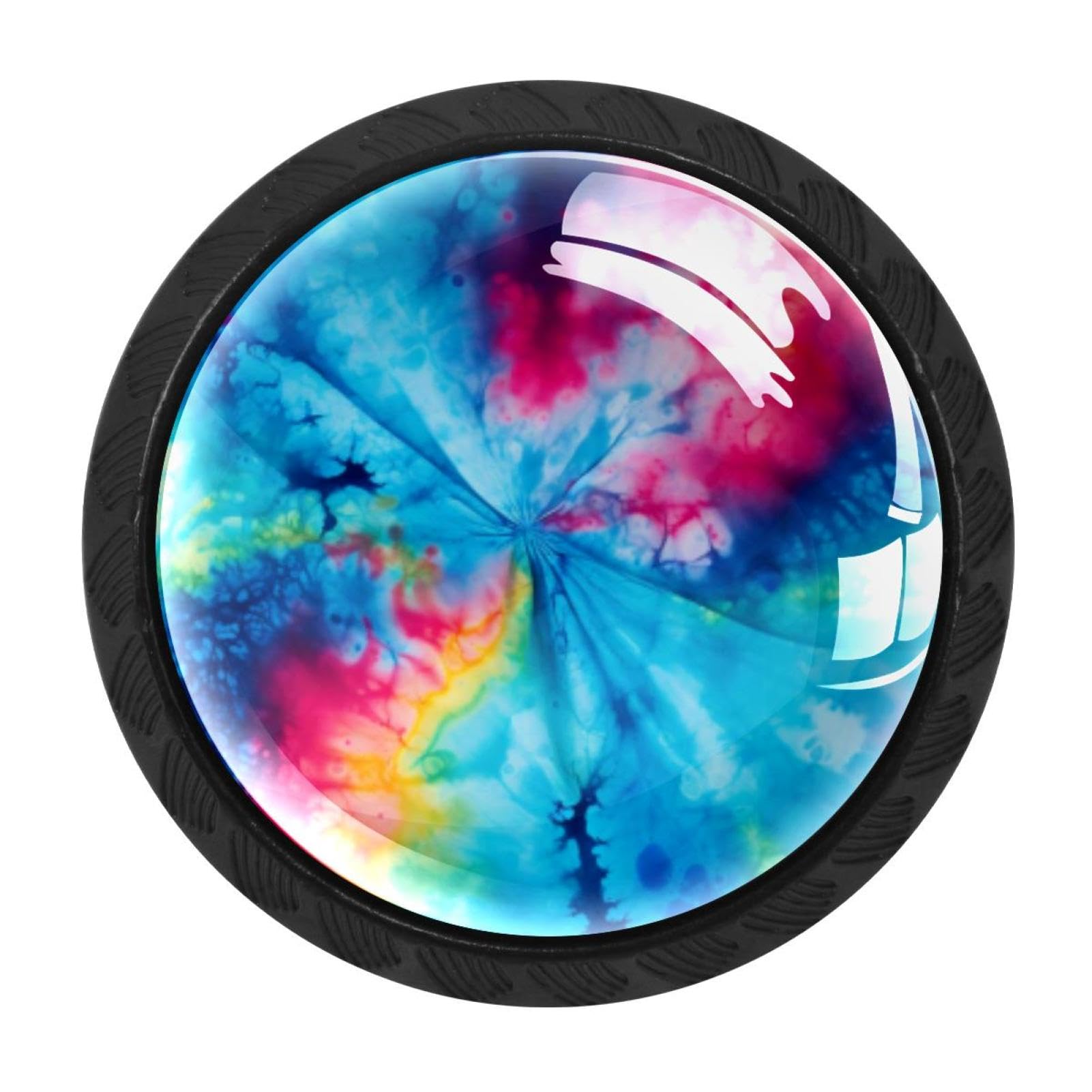 CHENZZZZ 4 Pack Black Tie-Dye Cabinet Pulls Kitchen Cabinet Handles Ideal for Cabinet,Drawer,Cupboard and Wardrobe