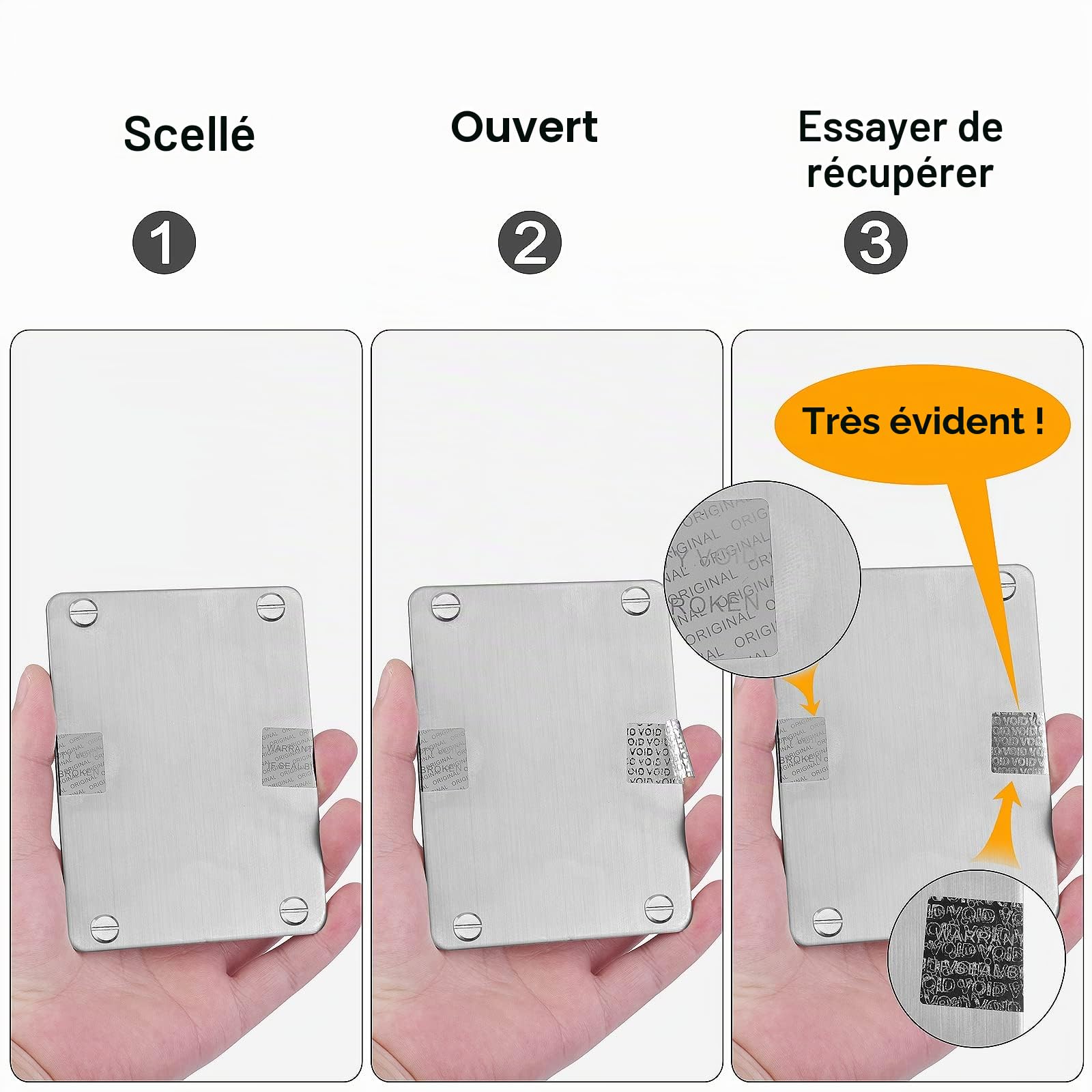 Portefeuille Bitcoin en Acier - Matériel de Sauvegarde à Froid pour Crypto-monnaie, Stockage de Graines Compatible avec Tout