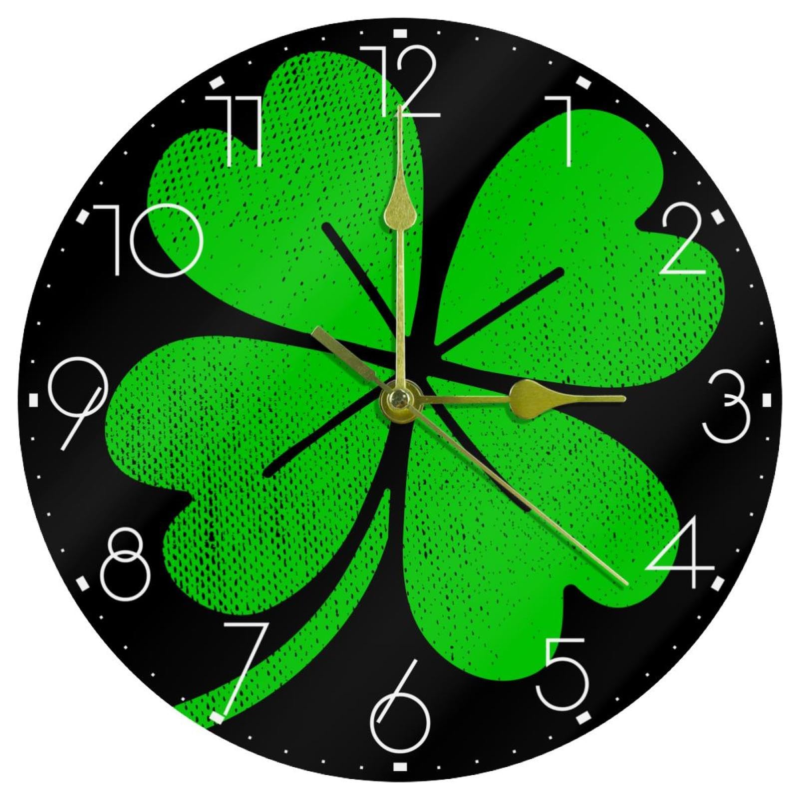 Horloge murale pour le bureau et salon déco trèfle irlandais