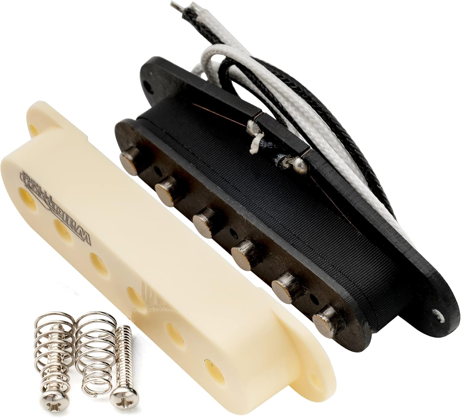 Wilkinson M Series High Output Alnico 5 Strat Single Coil Neck Pickup for Stratocaster Electric Guitar, Cream