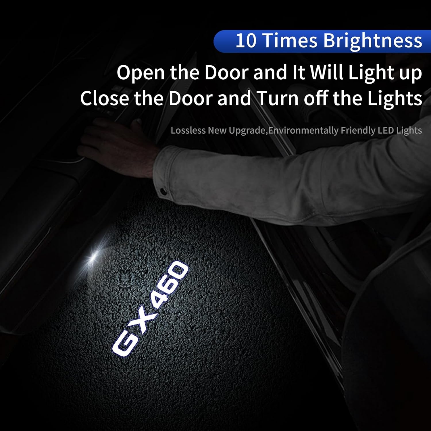 Car Door Welcome Projection Lamp Suitable for 2010-2023 Version of Lexus GX460 Led Lens Door Automatic Induction Lamp Internal Modification lexus gx460 accessories (4 Pieces)