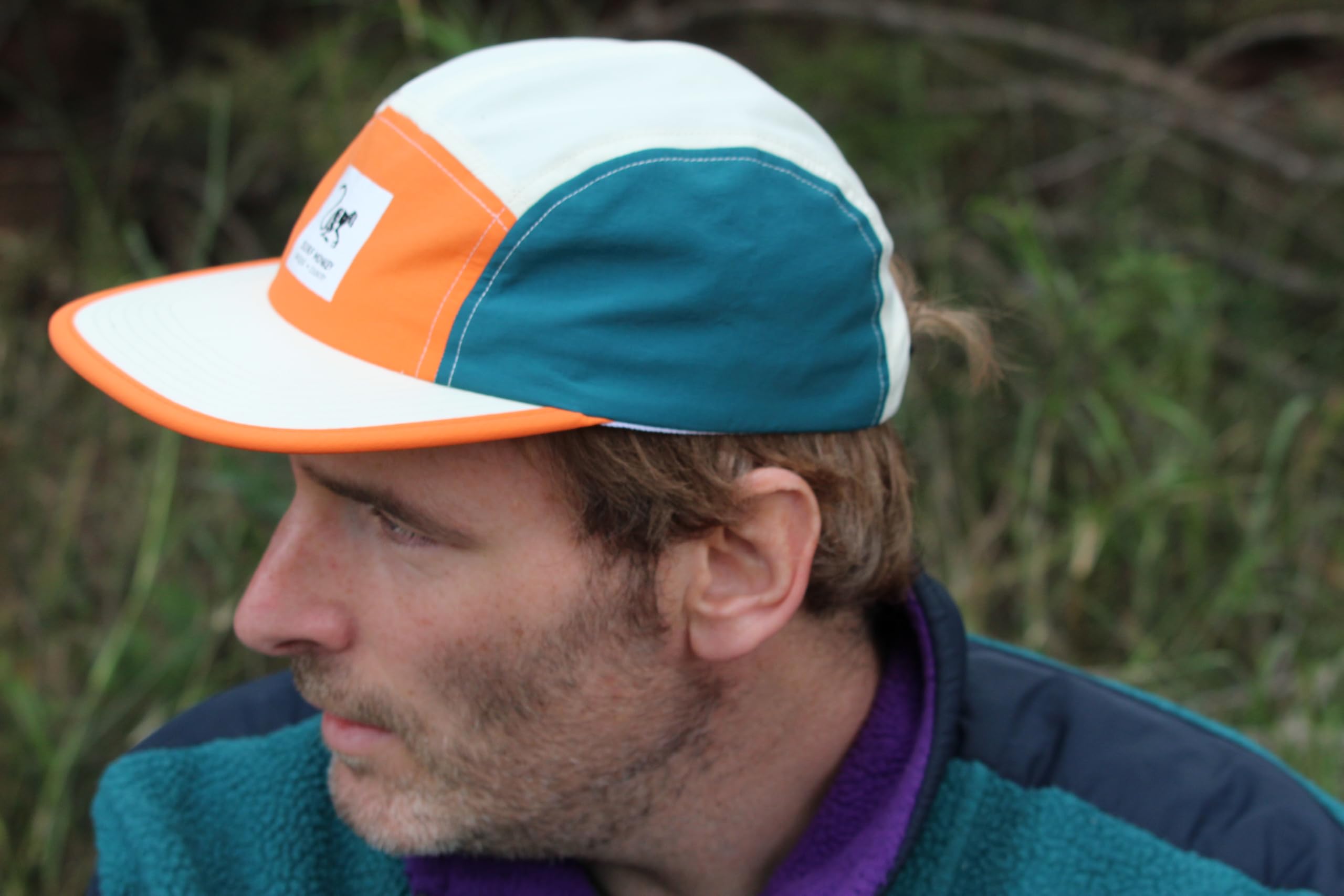 Surf Monkey Casquette strapback réglable imperméable - Classic Jockey Cap - Casquette de baseball pour homme/femme Casquette à 5 panneaux