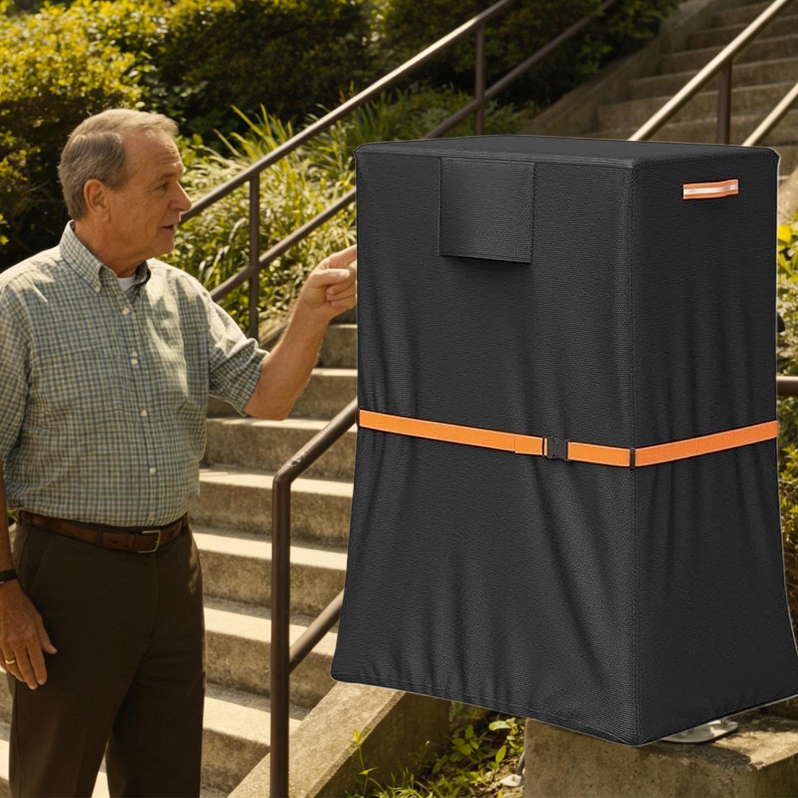 Copertura per montascale | Tessuto Oxford impermeabile – Copertura protettiva per ascensore elettrico mobile – per interni ed esterni, giardino, cortile, balcone, terrazza, cortile, portici