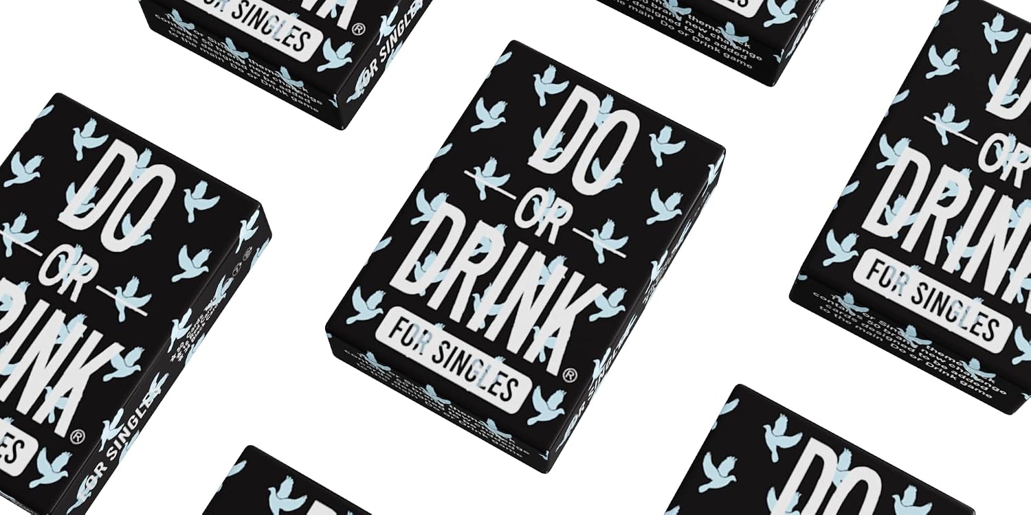 Do or Drink Singles Expansion Pack, Dares for Adults, Strangers or Girls Night, Adult Challenges & Funny Questions, Fun Party Games to Laugh & Know New People