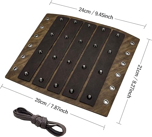 Miniatura 7 de HiiFeuer Armadura de hombro Viking individual con armadura de cintura bárbara y protectores medievales de Brigandine, juego de guerrero vikingo de