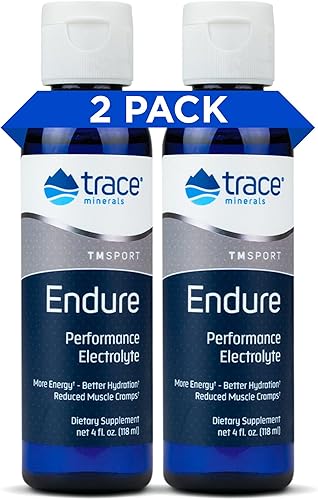 Trace Minerals - Gotas de electrolitos de rendimiento ENDURE Electrolitos de espectro completo puro magnesio y potasio para resistencia deportiva