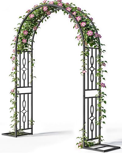 Metal Garden Arch, Heavy Duty Garden Trellis for Climbing Plants,