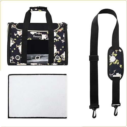 Miniatura 33 de Petmolico Transportador para gatos Bolsa para mascotas de lados suaves para gatos pequeños y medianos, cachorros, 16 libras, transportador de viaje