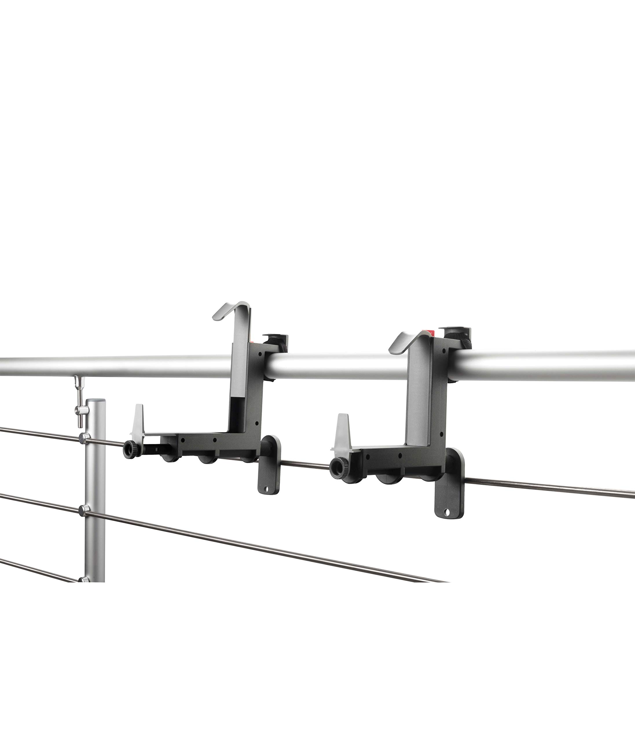 Support de jardinière plastique Dehner anthracite balcon réglable 12-21 cm