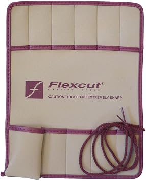 Flexcut Wood Carving Tools | 11 Pocket Tool Roll | Fits 10 SK Unhandled Gouges and 1 Interchangable Handle | VROLL | Made in The U.S.A. for Wood Carvers and Hobbyists