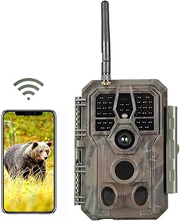 Folgtek WiFi Trail Camera 48MP 1296P, Wildlife Camera with Sound Recording Night Vision & Motion Activated, 0.1s Trigger Time IP66 Waterproof, 120° Wide Angle for Outdoor