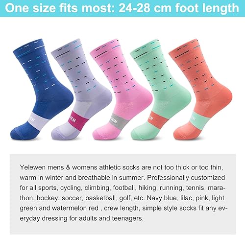 Miniatura 6 de Calcetines de compresión atléticos para correr, para hombre y mujer, senderismo, equitación, ciclismo, entrenamiento, escalada, deportes, 5 pares