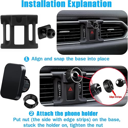 Miniatura 6 de VE VE POWER Soporte para teléfono de automóvil, soporte de teléfono de ventilación de aire, soporte de automóvil para Mazda CX5 2017-2022, soporte