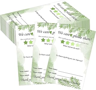 50 Pcs Suggestion Box Cards Comment Cards 4x6 Inch Blank Suggestion Forms Customer Complaint and Feedback Forms Hotel Supplies for Small Business