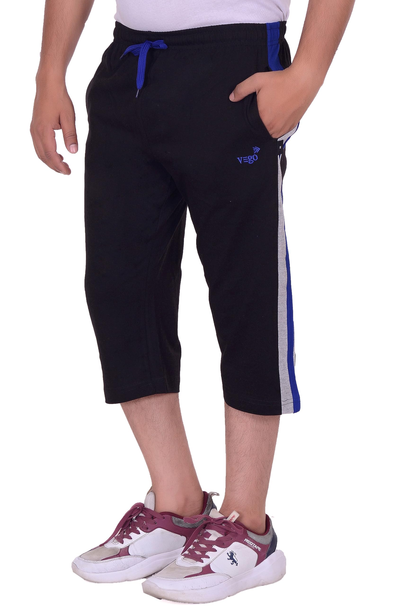 VEGO Men Three Fourth, 3/4, Three Quarter, Three by Fourth