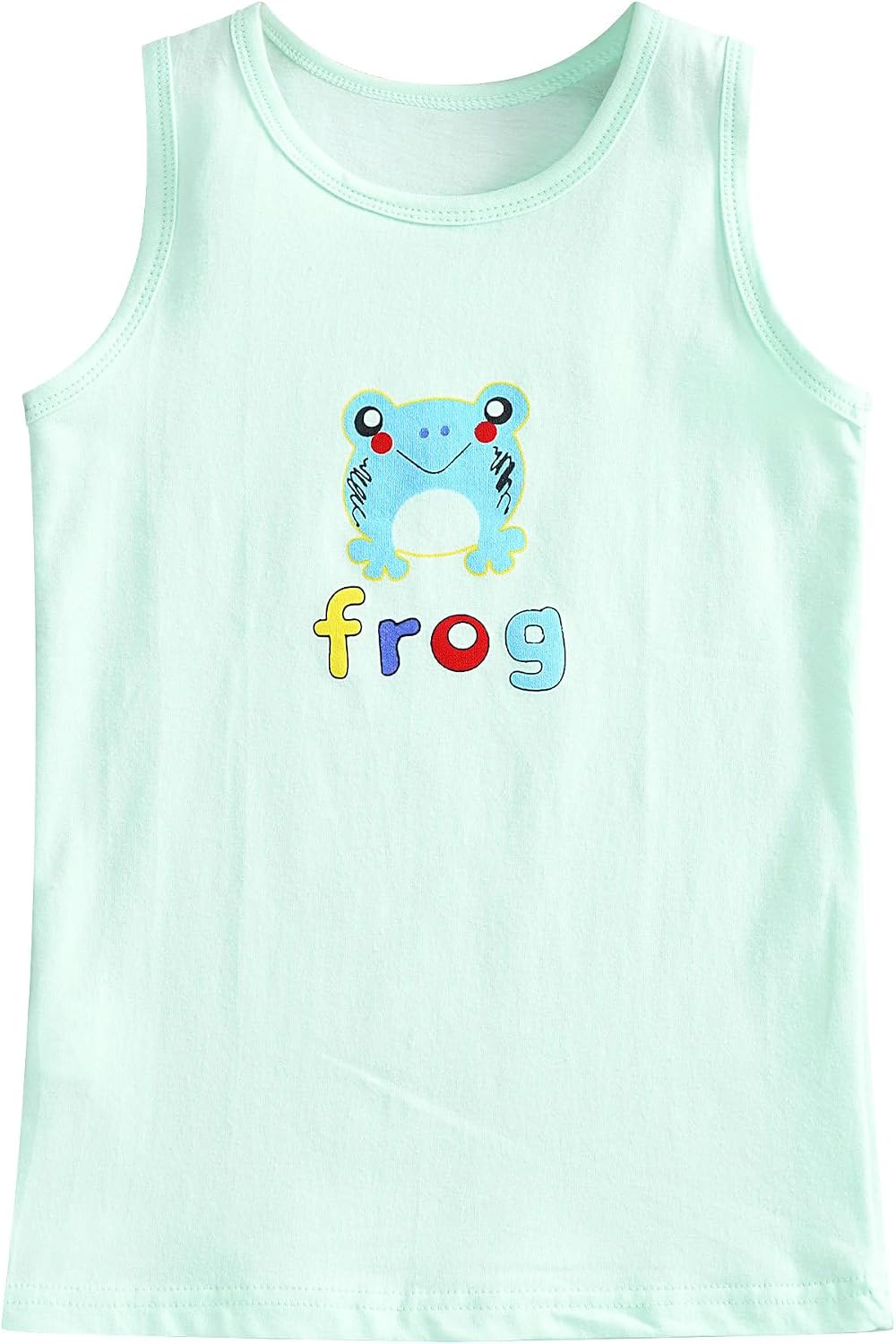 Toddler Kids Boys Girls Cotton Sleeveless Undershirts Vest Shirts Cartoon Printed Tank Tops T-Shirts